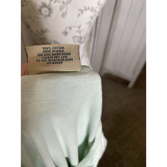 Vintage 90's Hawaii Floral Flowers One Size T Shirt Light Green Vtg Happy Shirts - Picture 4 of 8